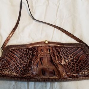 Brahmin pecan clutch bag